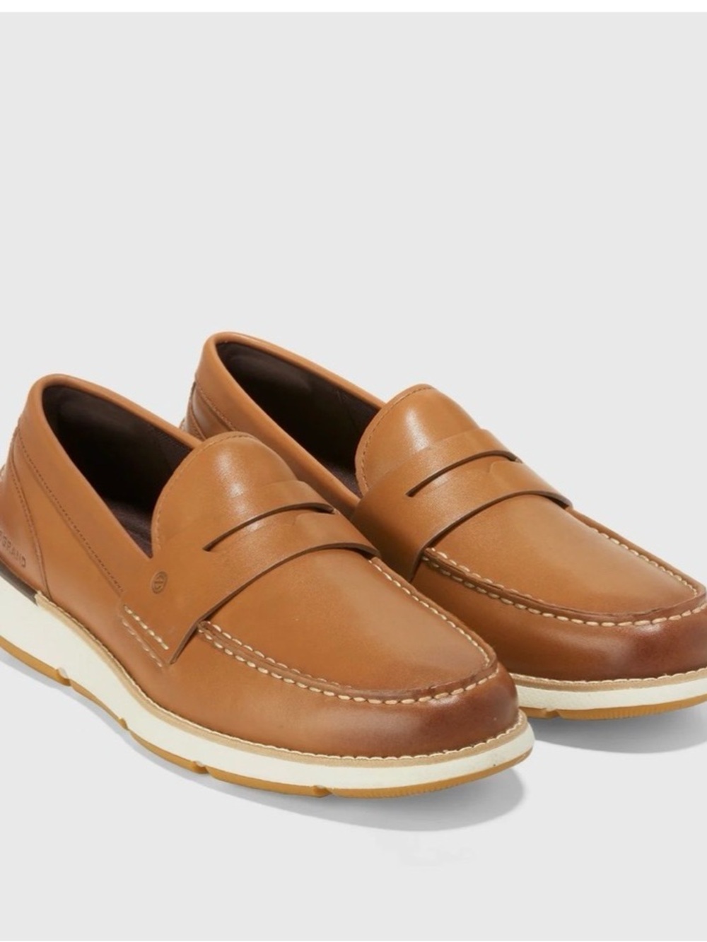 Cole Haan Men's Cognac Leather Penny Loafers Zerogrand size 9